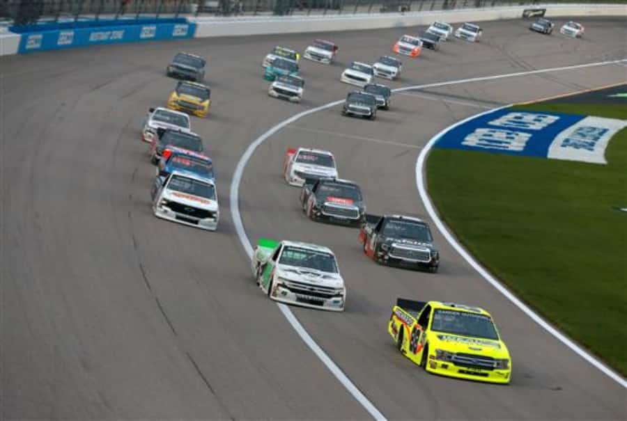 His ThorSport's teammates Matt Crafton (88) and Grant Enfinger finished sixth and seventh. His ThorSport's teammates Matt Crafton (88) and Grant Enfinger finished sixth and seventh.